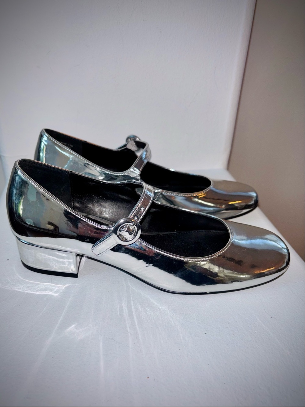 🧨SALE 4th OF JULY🧨 Steve Madden Silver Metallic Mary Jane Heels